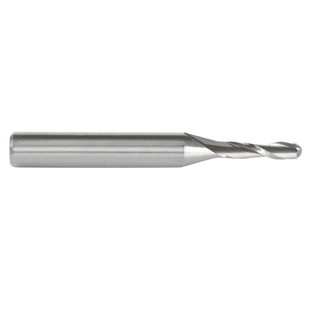 1/8" x 2" Up-Cut Ball Nose Spiral Router Bit, 2-Flute, 1/4" Shank - Alt Image 1