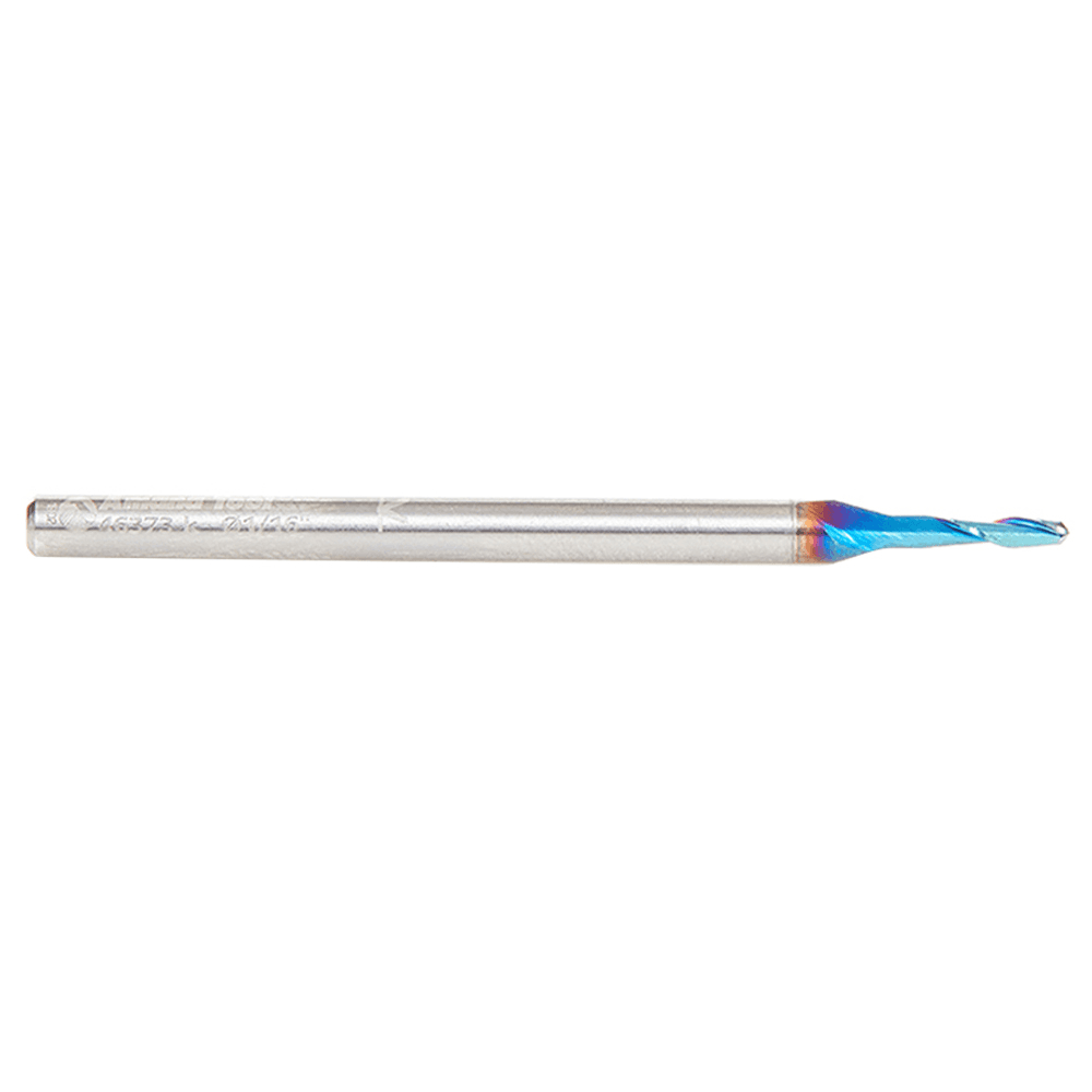 1/16" x 2" Spektra Up-Cut Ball Nose Spiral Router Bit, 2-Flute, 1/8" Shank - Alt Image 1