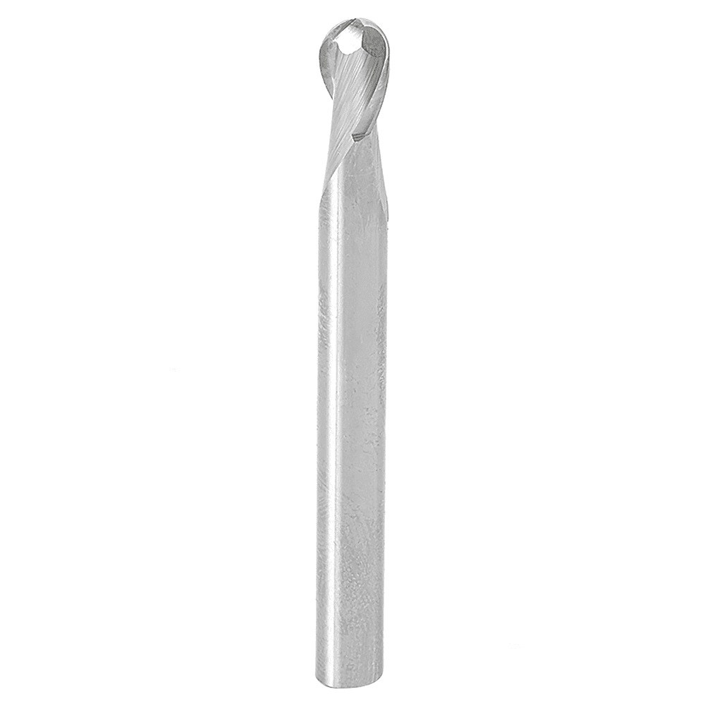 1/4" x 2-1/2" Up-Cut Ball Nose Spiral Router Bit, 2-Flute, 1/4" Shank - Main Image