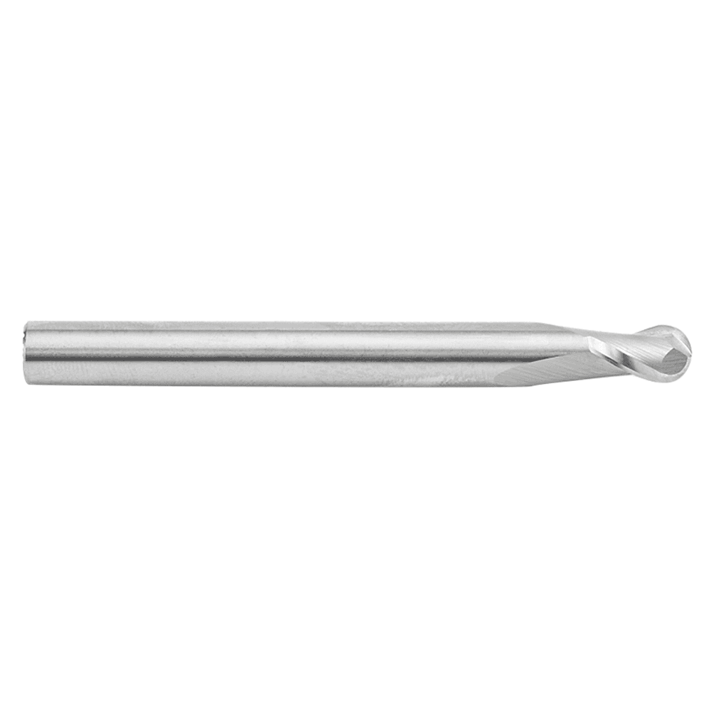 1/4" x 2-1/2" Up-Cut Ball Nose Spiral Router Bit, 2-Flute, 1/4" Shank - Alt Image 1
