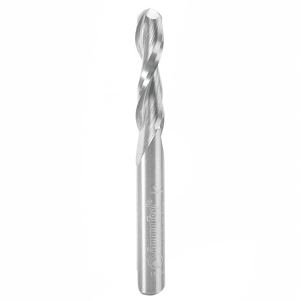 1/4" x 2-1/2" Up-Cut Ball Nose Spiral Router Bit, 2-Flute, 1/4" Shank - Main Image
