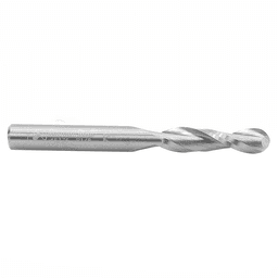 1/4" x 2-1/2" Up-Cut Ball Nose Spiral Router Bit, 2-Flute, 1/4" Shank - Alt Image 1