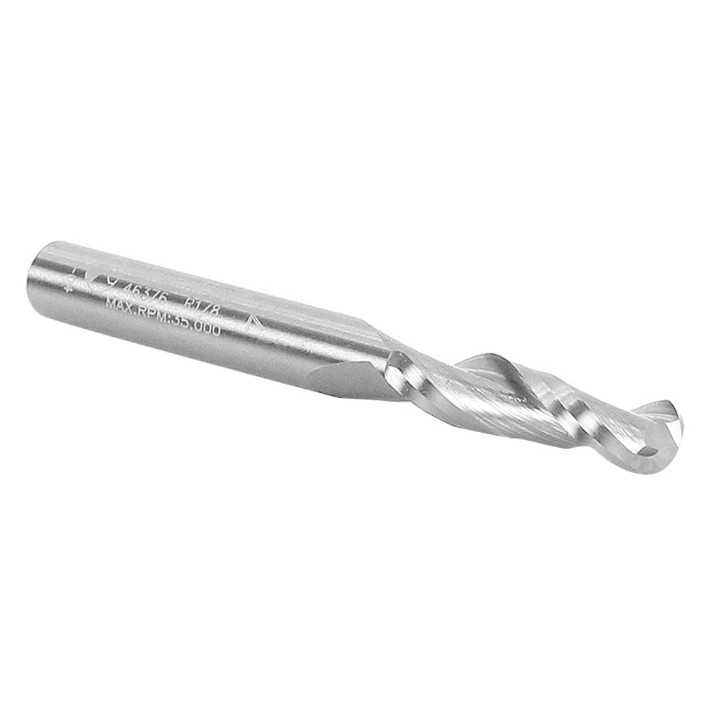 1/4" x 2-1/2" Up-Cut Ball Nose Spiral Router Bit, 2-Flute, 1/4" Shank - Alt Image 2