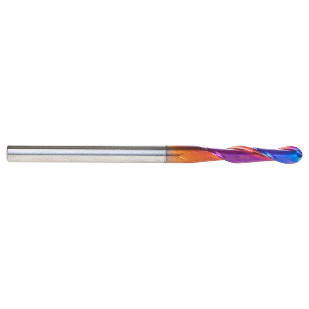 1/8" x 2" Solid Carbide Spektra Extreme Tool Life Coated Up-Cut Ball Nose Spiral Router Bit, 2-Flute, 1/8" Shank Alt 2 - Image
