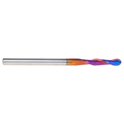 1/8" x 2" Solid Carbide Spektra Extreme Tool Life Coated Up-Cut Ball Nose Spiral Router Bit, 2-Flute, 1/8" Shank Alt 2 - Image