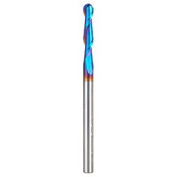 1/8" x 2" Solid Carbide Spektra Extreme Tool Life Coated Up-Cut Ball Nose Spiral Router Bit, 2-Flute, 1/8" Shank Main - Image
