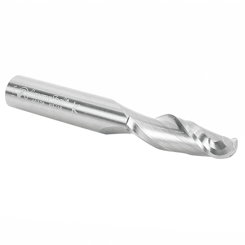 3/8" x 3" Up-Cut Ball Nose Spiral Router Bit, 2-Flute, 3/8" Shank - Alt Image 2