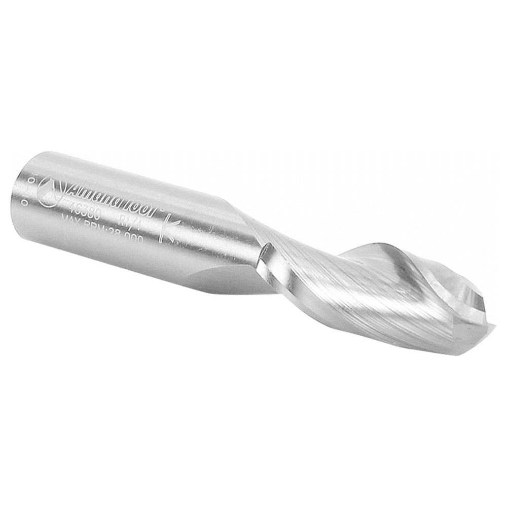 1/2" x 3" Up-Cut Ball Nose Spiral Router Bit, 2-Flute, 1/2" Shank - Alt Image 2