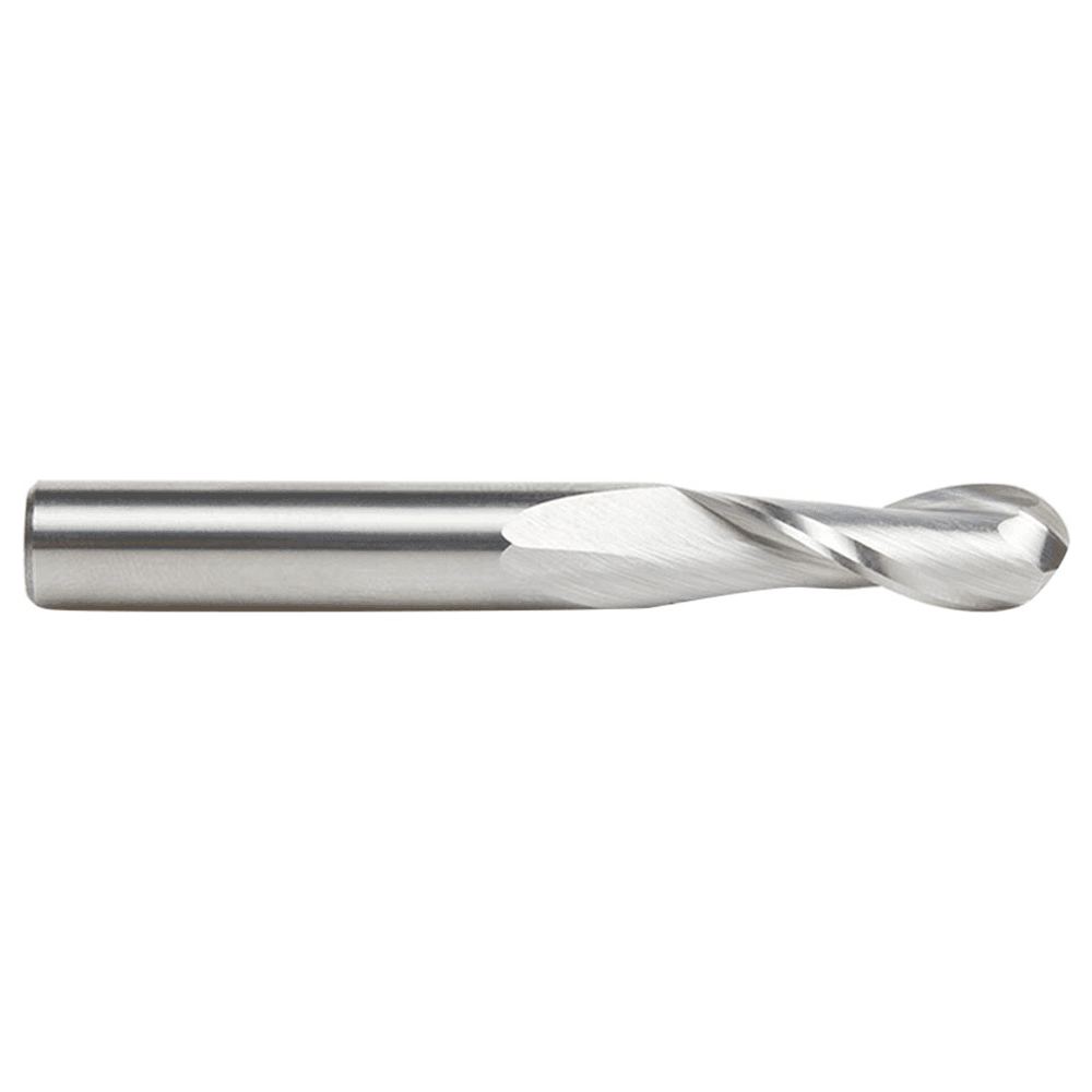 3/8" x 3" Up-Cut Ball Nose Spiral Router Bit, 2-Flute, 3/8" Shank - Alt Image 1