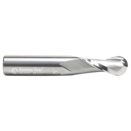 1/2" x 3" Up-Cut Ball Nose Spiral Router Bit, 2-Flute, 1/2" Shank - Alt Image 1