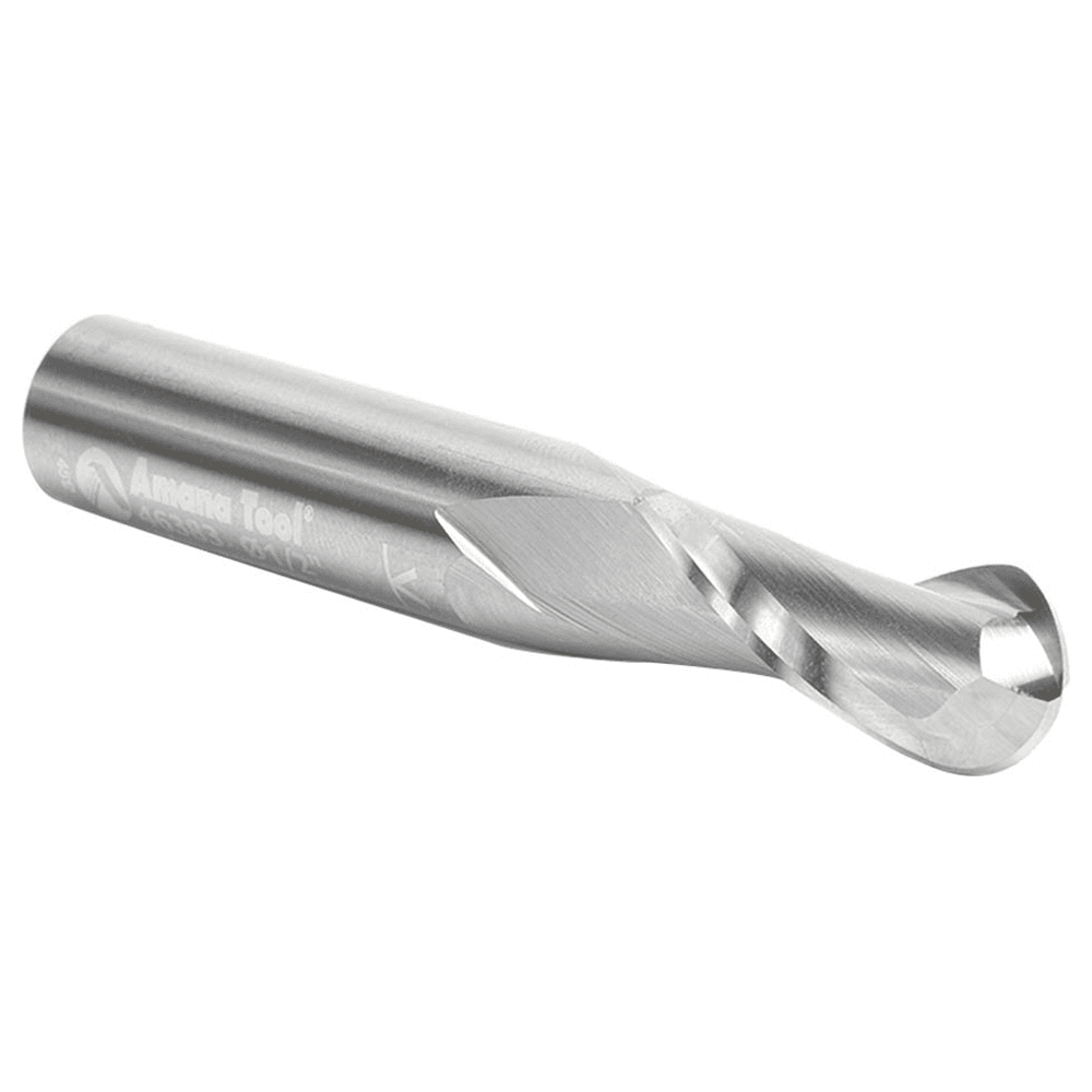 1/2" x 3" Up-Cut Ball Nose Spiral Router Bit, 2-Flute, 1/2" Shank - Alt Image 2