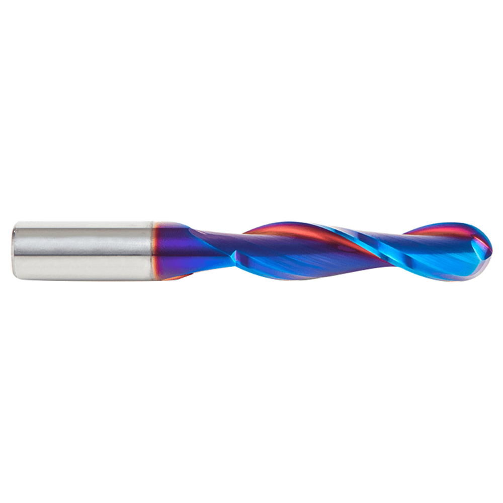 1/2" x 4" Spektra Up-Cut Ball Nose Spiral Router Bit, 2-Flute, 1/2" Shank - Alt Image 1