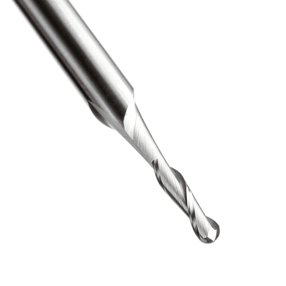 1/8" x 3" Up-Cut Ball Nose Spiral Router Bit, 2-Flute, 1/4" Shank - Alt Image 3