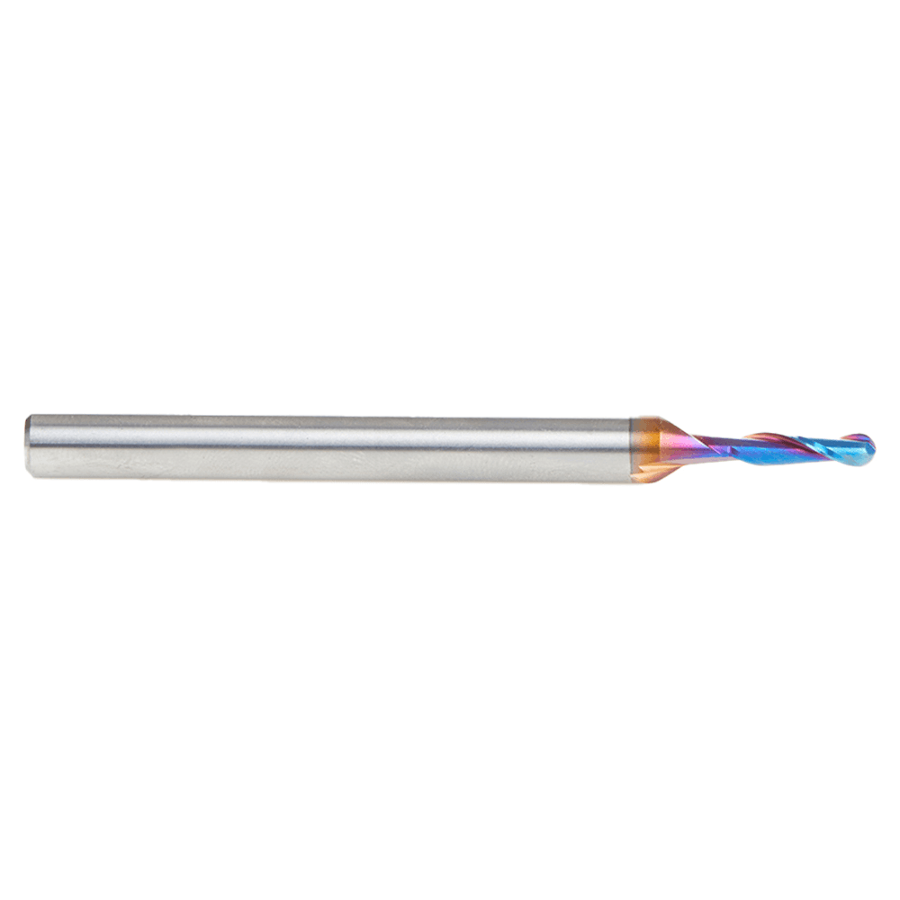 1/8" x 3" Solid Carbide Spektra Extreme Tool Life Coated Up-Cut Ball Nose Spiral Router Bit, 2-Flute, 1/4" Shank Alt 2 - Image