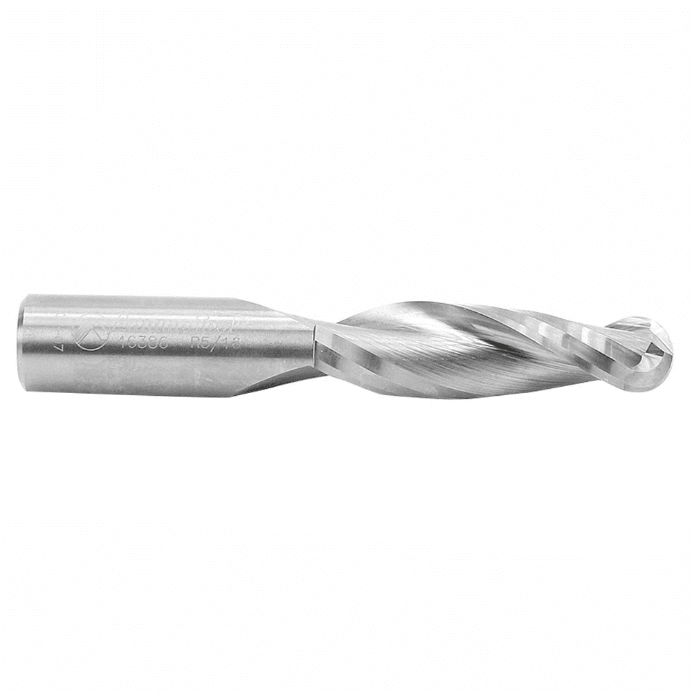 5/8" x 4" Up-Cut Ball Nose Spiral Router Bit, 2-Flute, 5/8" Shank - Alt Image 1