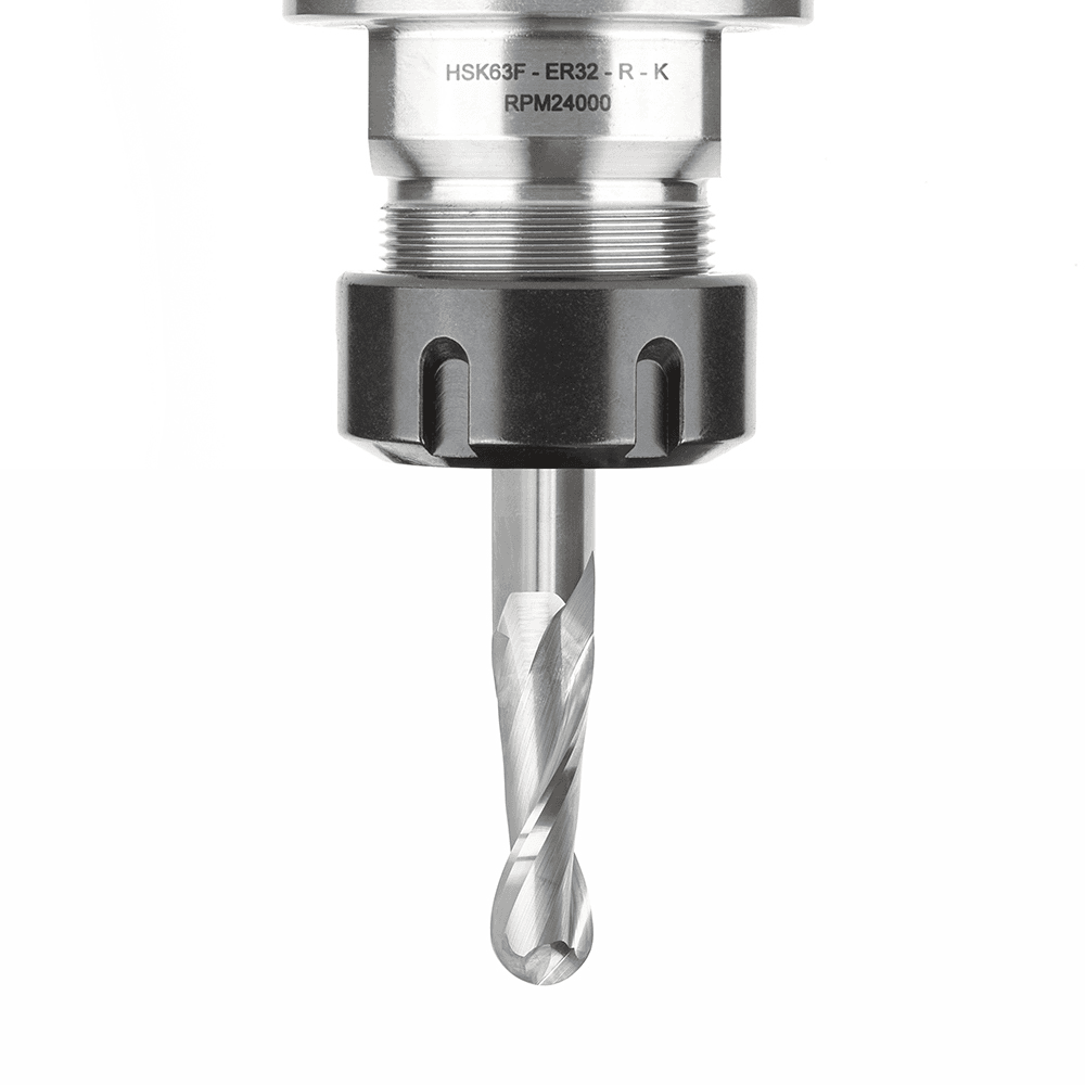3/4" x 5" Up-Cut Ball Nose Spiral Router Bit, 2-Flute, 3/4" Shank - Alt Image 3