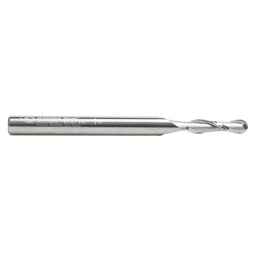 3/16" x 3" Up-Cut Ball Nose Spiral Router Bit, 2-Flute, 1/4" Shank - Alt Image 1
