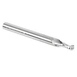 3/16" x 3" Up-Cut Ball Nose Spiral Router Bit, 2-Flute, 1/4" Shank - Alt Image 2