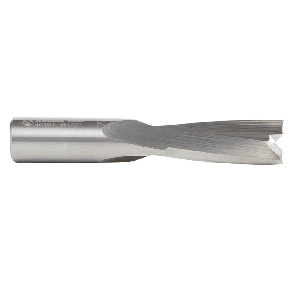 1/2" x 3" Acrylic Cutting 'O' Up-Cut Slow Spiral Router Bit, 2-Flute, 1/2" Shank - Alt Image 1