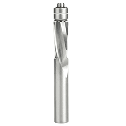 1/2" x 4" Down-Cut UltraTrim Spiral Bit with Double Lower Ball Bearing, 2-Flute, 1/2" Shank - Main Image