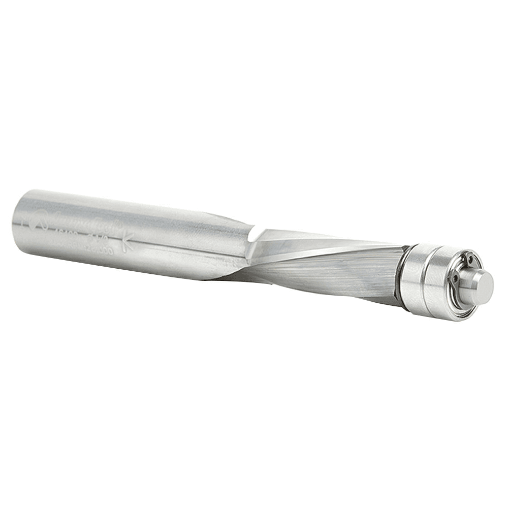 1/2" x 4" Down-Cut UltraTrim Spiral Bit with Double Lower Ball Bearing, 2-Flute, 1/2" Shank - Alt Image 2