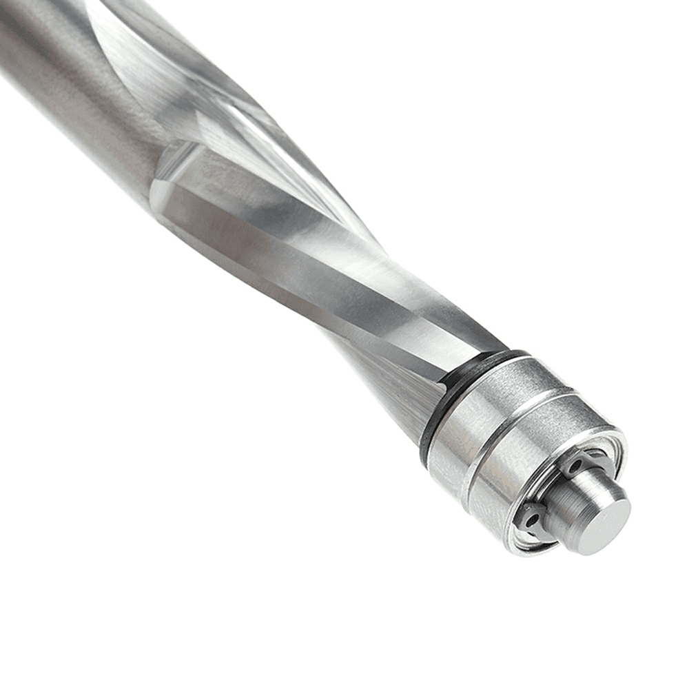 1/2" x 4" Down-Cut UltraTrim Spiral Bit with Double Lower Ball Bearing, 2-Flute, 1/2" Shank - Alt Image 3