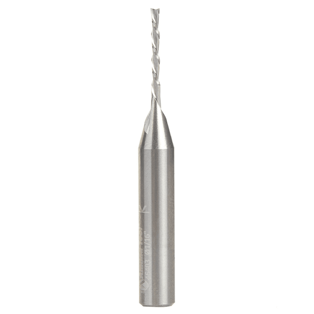 1/16" x 2" Down-Cut Spiral Plunge Bit, 2-Flute, 1/4" Shank - Main Image