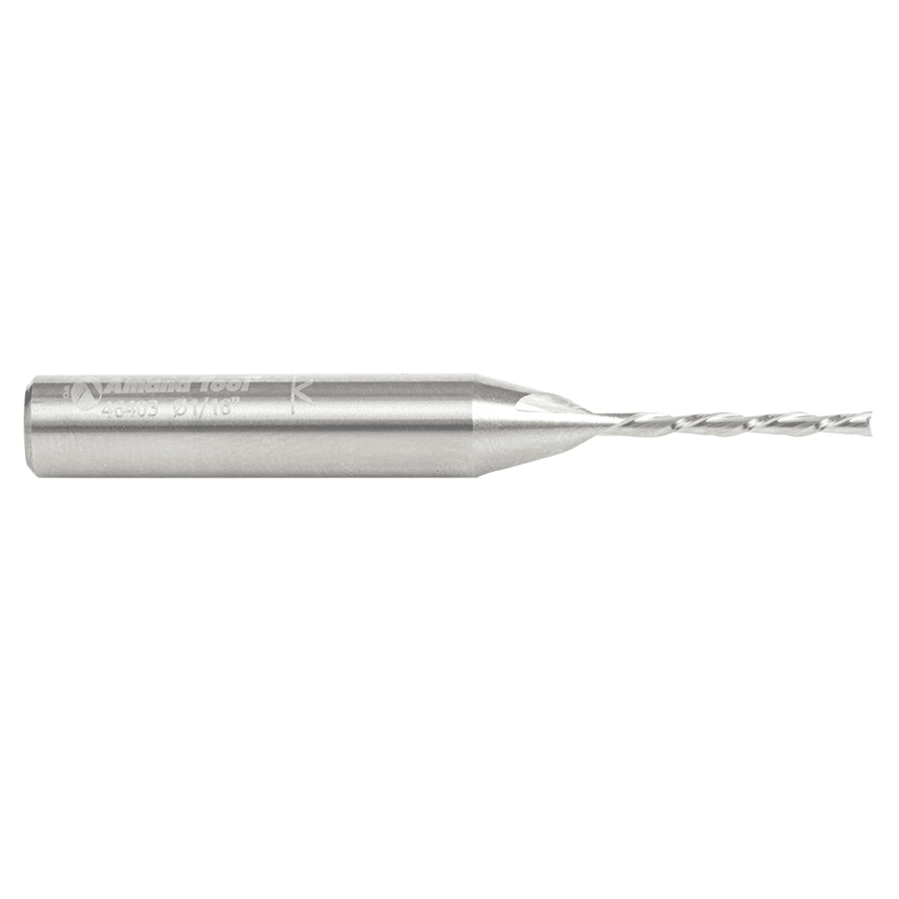1/16" x 2" Down-Cut Spiral Plunge Bit, 2-Flute, 1/4" Shank - Alt Image 1