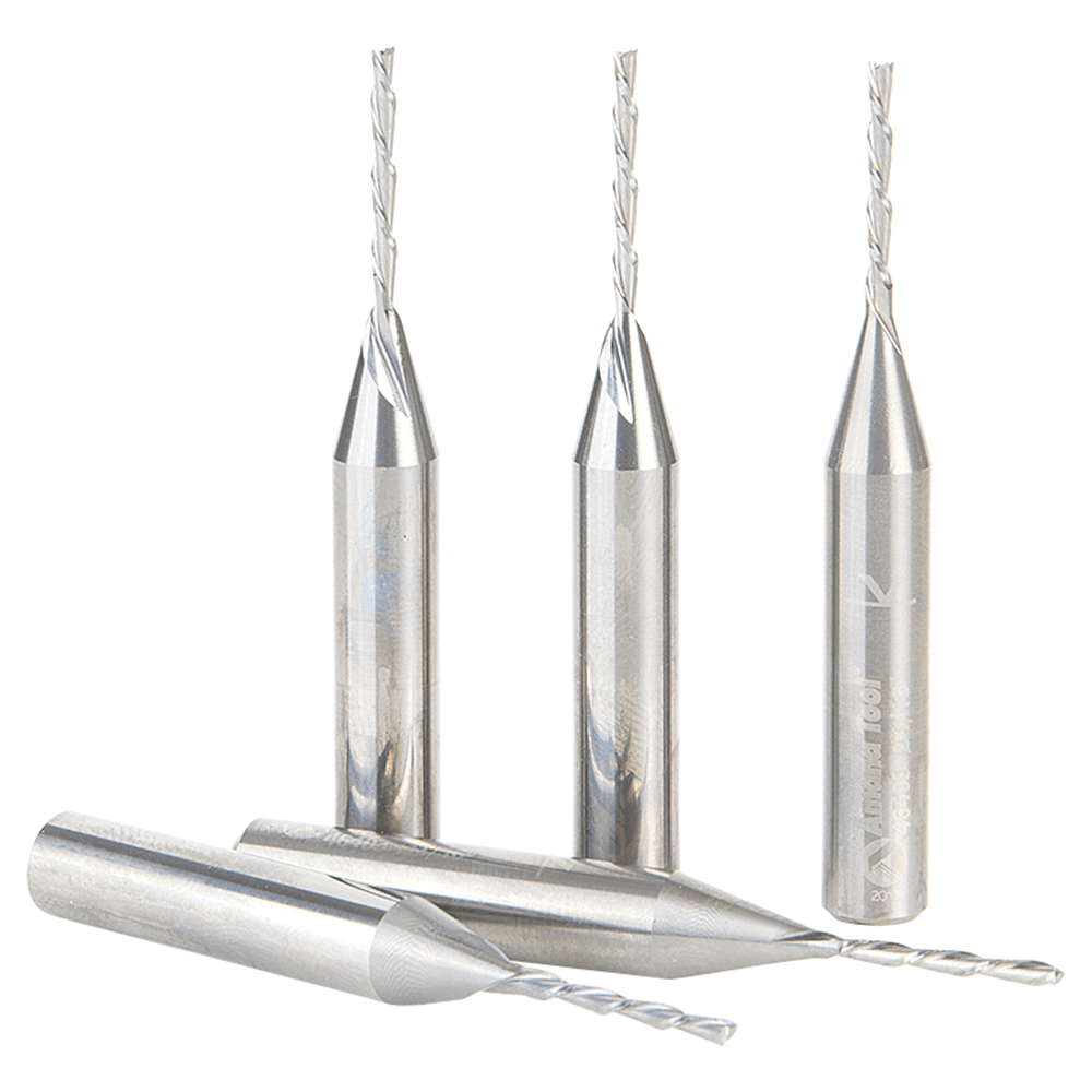 1/16" x 2 Down-Cut Spiral Plunge Bit, 2-Flute, 1/4" Shank (5/Pack) Alt 2 - Image