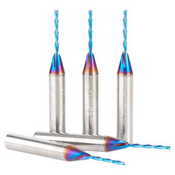1/16" x 2 Down-Cut Spektra Extreme Tool Life Coated Spiral Plunge Bit, 2-Flute, 1/4" Shank (5/Pack) Alt 1 - Image