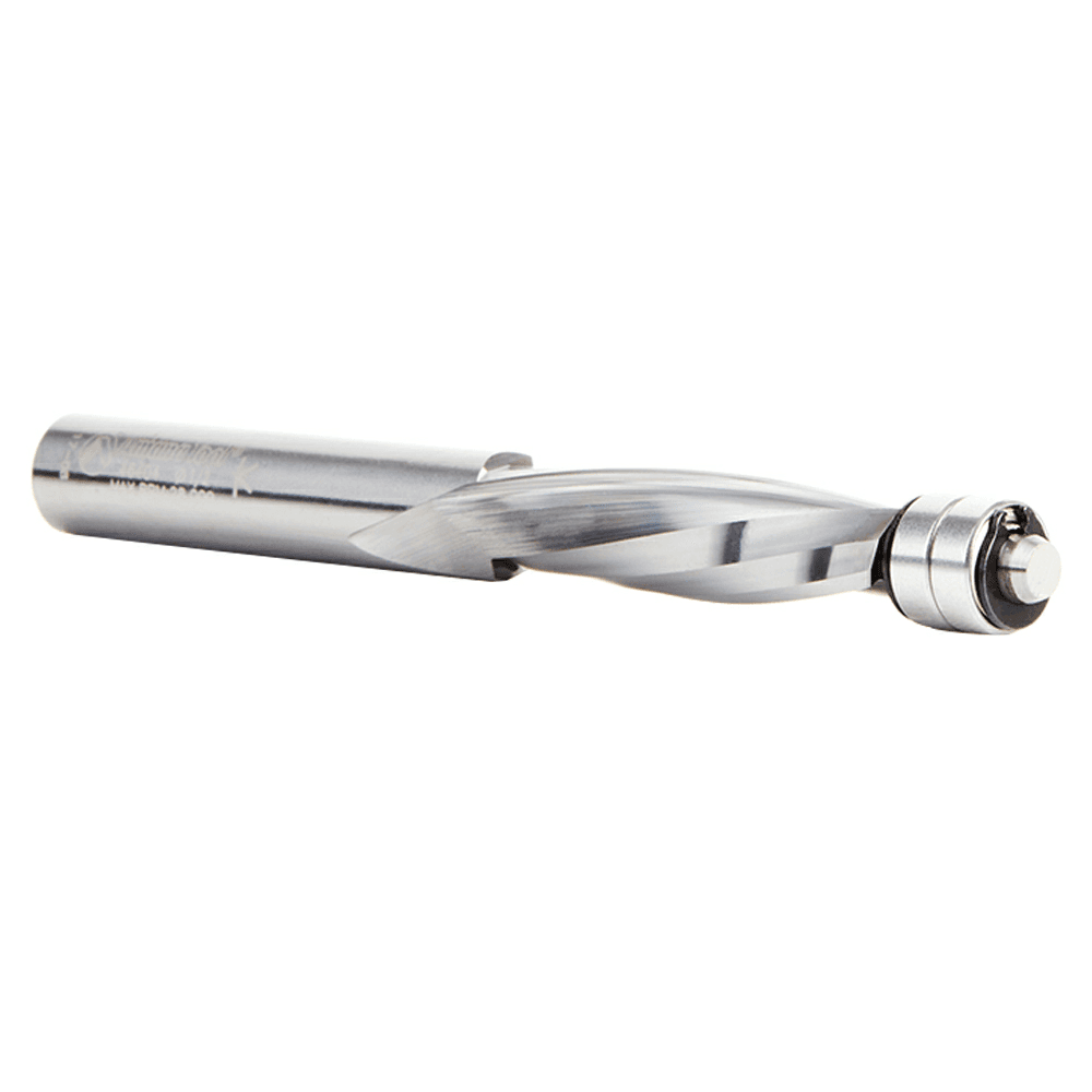 1/2" x 5" Down-Cut UltraTrim Spiral Bit with Double Lower Ball Bearing, 2-Flute, 1/2" Shank - Alt Image 2