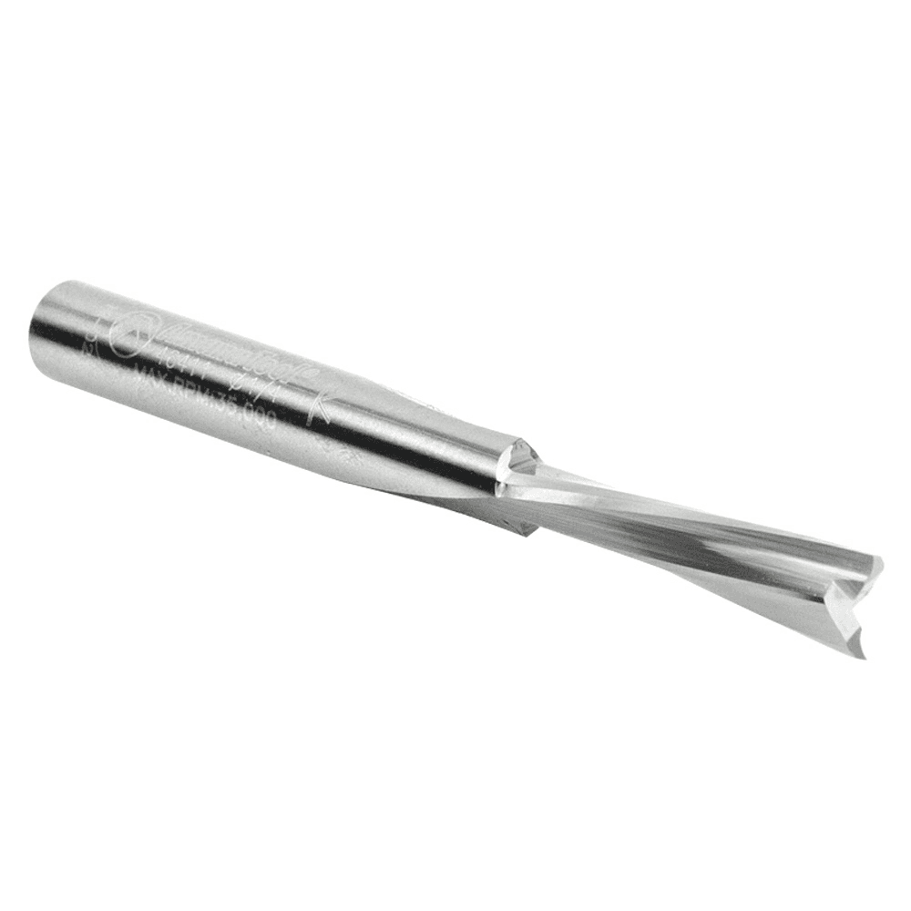 1/4" x 2-1/2" Acrylic Cutting 'O' Down-Cut Slow Spiral Router Bit, 2-Flute, 1/4" Shank, 1" Cutting Height - Alt Image 2