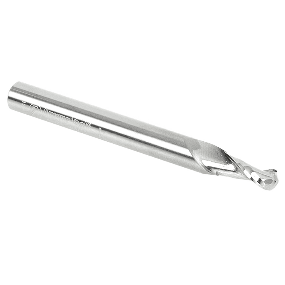 3/16" x 2-1/2" Up-Cut Ball Nose Spiral Router Bit, 2-Flute, 1/4" Shank - Alt Image 2