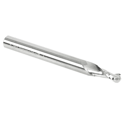 3/16" x 2-1/2" Up-Cut Ball Nose Spiral Router Bit, 2-Flute, 1/4" Shank - Alt Image 2