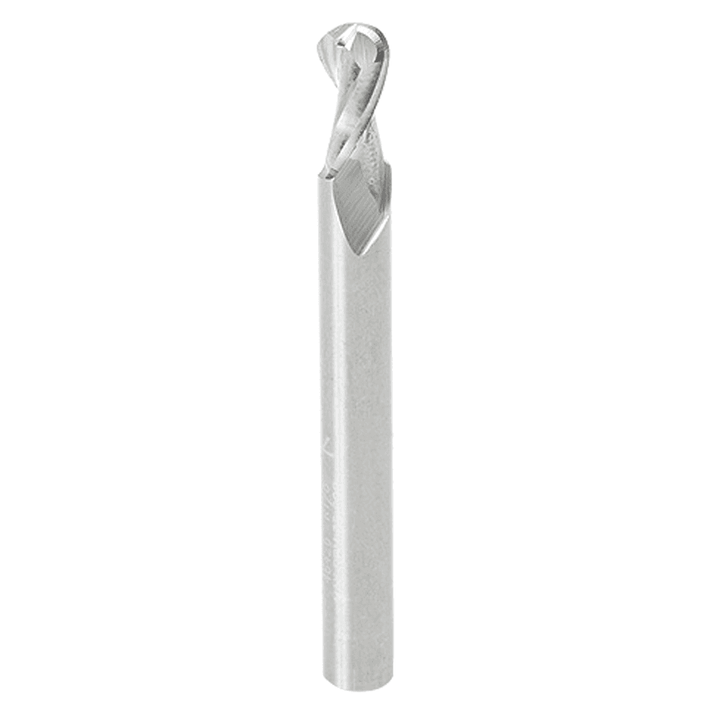 1/4" x 2-1/2" Up-Cut Ball Nose Spiral Router Bit, 2-Flute, 1/4" Shank - Main Image