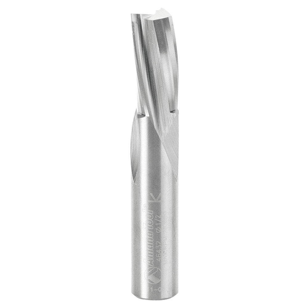 1/2" x 3" Down-Cut Slow Spiral Plunge Router Bit, 3-Flute, 1/2" Shank - Main Image