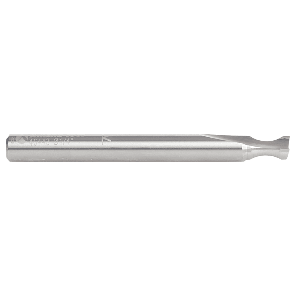1/4" Radius x 1/4" x 2-1/2" Solid Carbide 'O' Flute, Plastic Edge Rounding Straight Router Bit, 1-Flute, 1/4" Shank Alt 2 - Image
