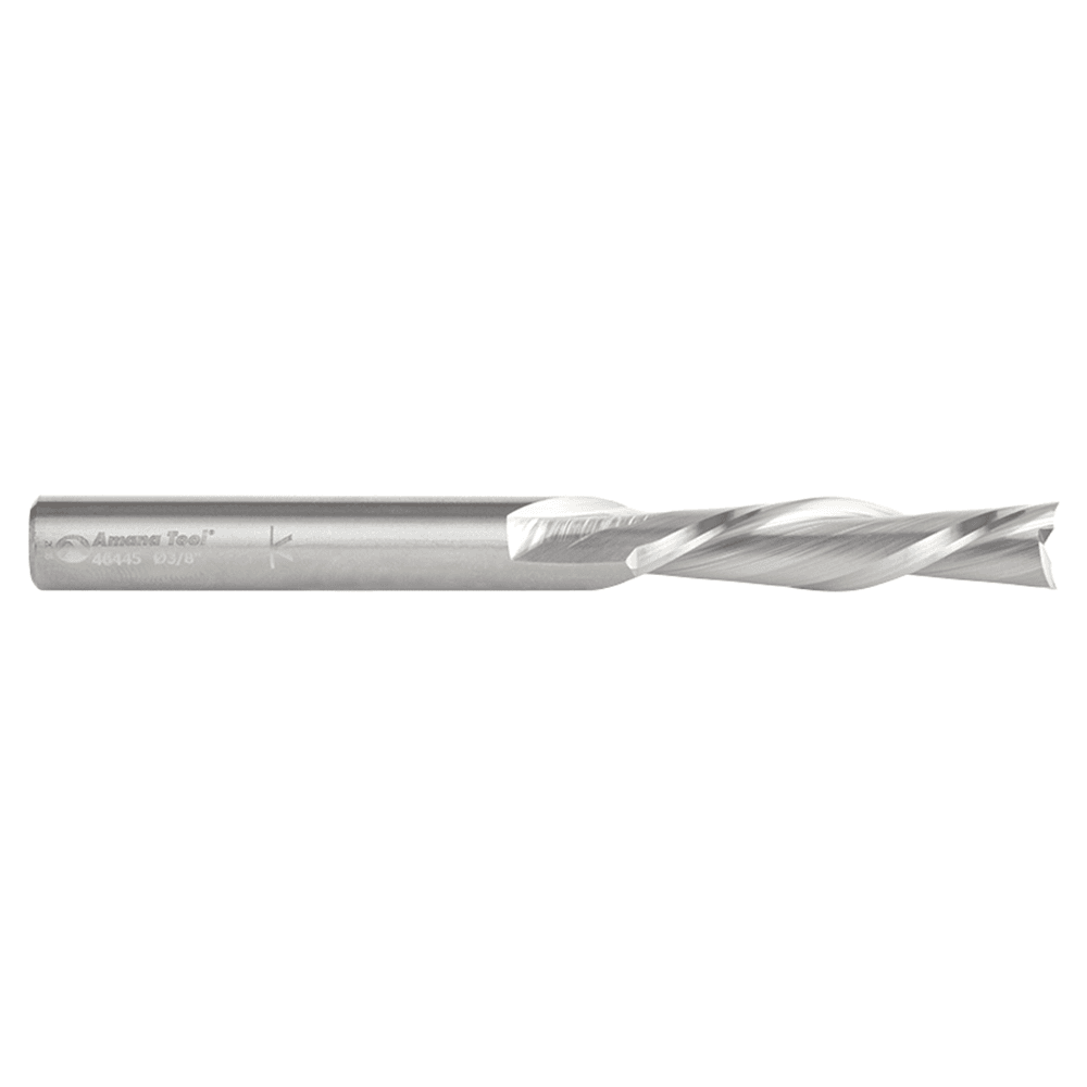 3/8" Dia x 1-5/8" Solid Carbide Down-Cut Extra Long Spiral Plunge Bit, 3/8" Shank for Guitar Bodies on CNC Machines Alt 2 - Image
