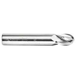1/2" x 3" Up-Cut Ball Nose Spiral Router Bit, 4-Flute, 1/2" Shank - Alt Image 1