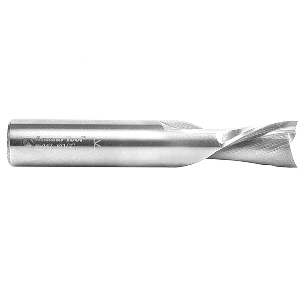 1/2" x 3" Down-Cut Spiral Plunge Bit, 2-Flute, 1/2" Shank, 7/8" Cutting Height - Alt Image 1