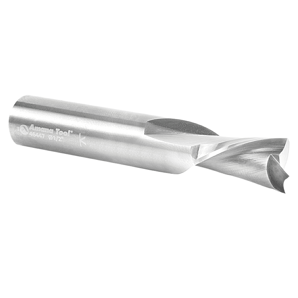 1/2" x 3" Down-Cut Spiral Plunge Bit, 2-Flute, 1/2" Shank, 7/8" Cutting Height - Alt Image 2