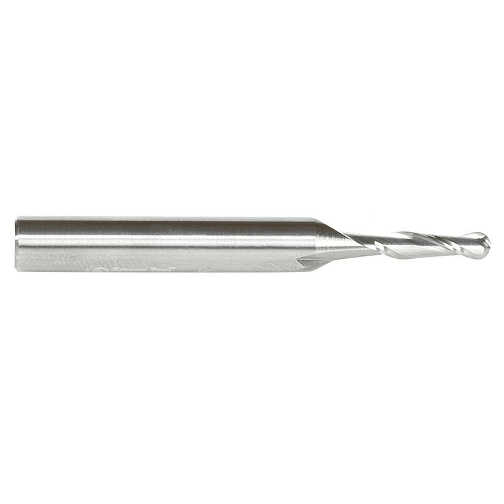 3mm x 50mm Up-Cut Ball Nose Spiral Router Bit, 2-Flute, 6mm Shank - Alt Image 1