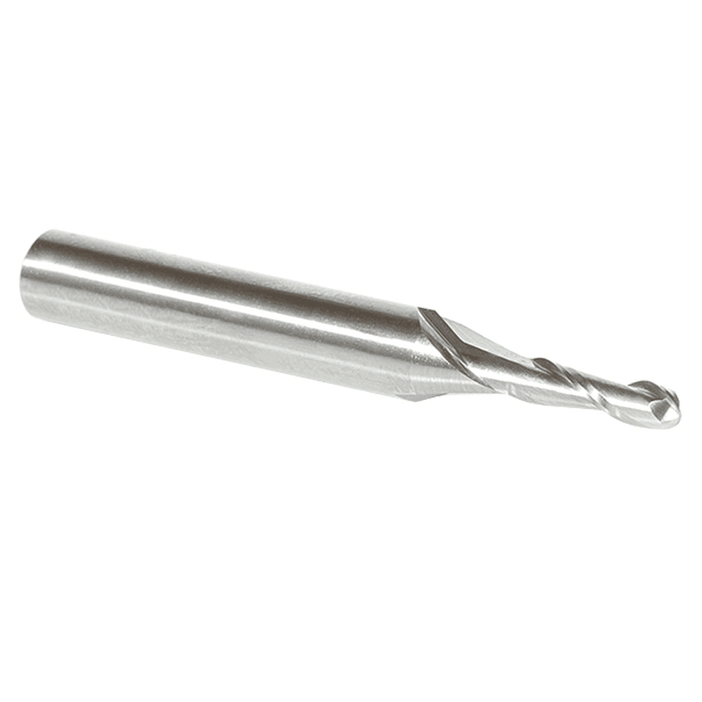3mm x 50mm Up-Cut Ball Nose Spiral Router Bit, 2-Flute, 6mm Shank - Alt Image 3