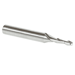 3mm x 50mm Up-Cut Ball Nose Spiral Router Bit, 2-Flute, 6mm Shank - Alt Image 3