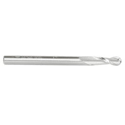 4mm x 50mm Up-Cut Ball Nose Spiral Router Bit, 2-Flute, 4mm Shank - Alt Image 1
