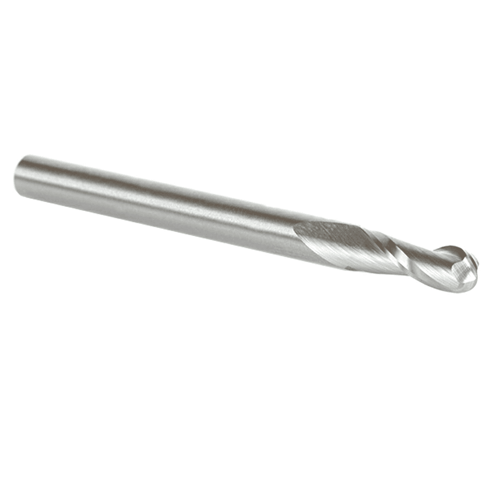 4mm x 50mm Up-Cut Ball Nose Spiral Router Bit, 2-Flute, 4mm Shank - Alt Image 2