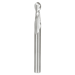 6mm x 63mm Up-Cut Ball Nose Spiral Router Bit, 2-Flute, 6mm Shank - Main Image