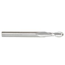 6mm x 63mm Up-Cut Ball Nose Spiral Router Bit, 2-Flute, 6mm Shank - Alt Image 1