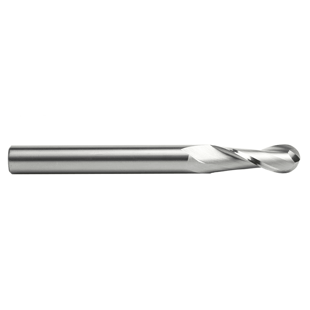 1/2" x 5" Up-Cut Ball Nose Spiral Router Bit, 2-Flute, 1/2" Shank - Alt Image 1