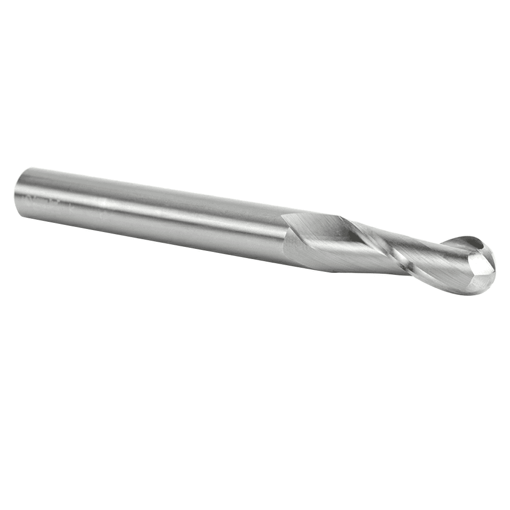 1/2" x 5" Up-Cut Ball Nose Spiral Router Bit, 2-Flute, 1/2" Shank - Alt Image 2